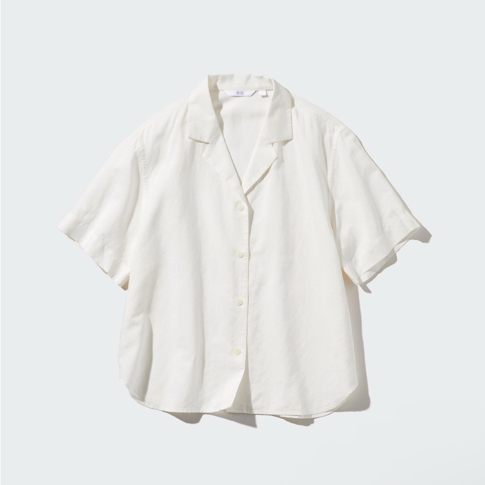 UNIQLO Linen Blend Short Sleeve Shirt | Size S